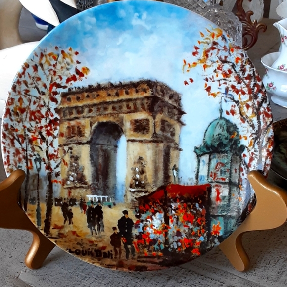 Le Arc 'd Triomphe,  Signed Louis Dali, 8 1/2" Plate, Limoges - Picture 1 of 8